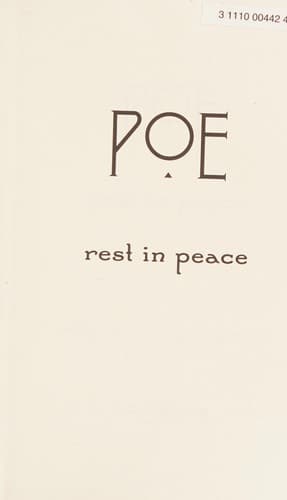 Poe book cover by Rachel M. Martens