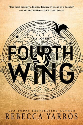Fourth Wing book cover by Rebecca Yarros
