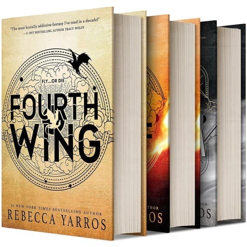 Empyrean Series, 3 Books Collection Set, Fourth Wing, Iron Flame, Onyx Storm, by Rebecca Yarros book cover by Rebecca Yarros