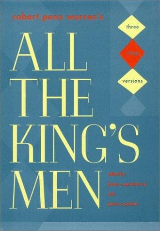 Robert Penn Warren's All the King's Men book cover by Robert Penn Warren