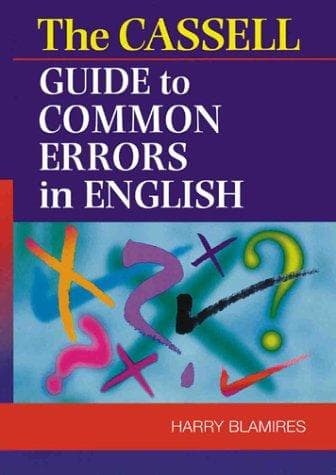 The Cassell guide to common errors in English book cover by Harry Blamires