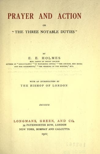 Prayer and action book cover by Ernest Edward Holmes