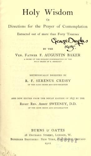 Sancta Sophia book cover by Augustine Baker
