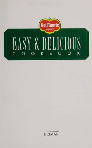 Easy & delicious cookbook book cover by DELMONTE