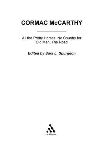 Cormac McCarthy book cover by Sara L. Spurgeon
